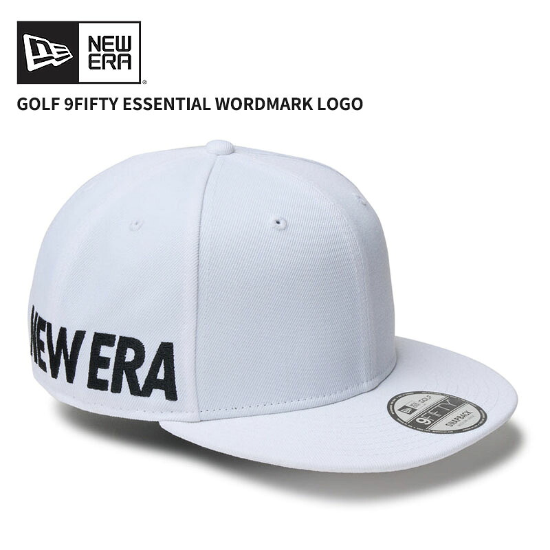 ニューエラ ゴルフキャップ 帽子 NEW ERA 9FIFTY Essential ワードマークロゴ ホワイト 白 帽子 男女兼用 14409937