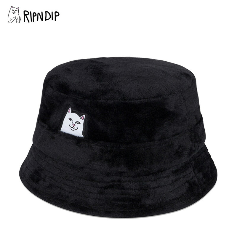 関税込み【RIPNDIP】Lord Nermal ロゴ シェルパ バケット ハット LORD NERMAL BUCKET HAT (CHARCOAL) – RIPNDIP TOKYO