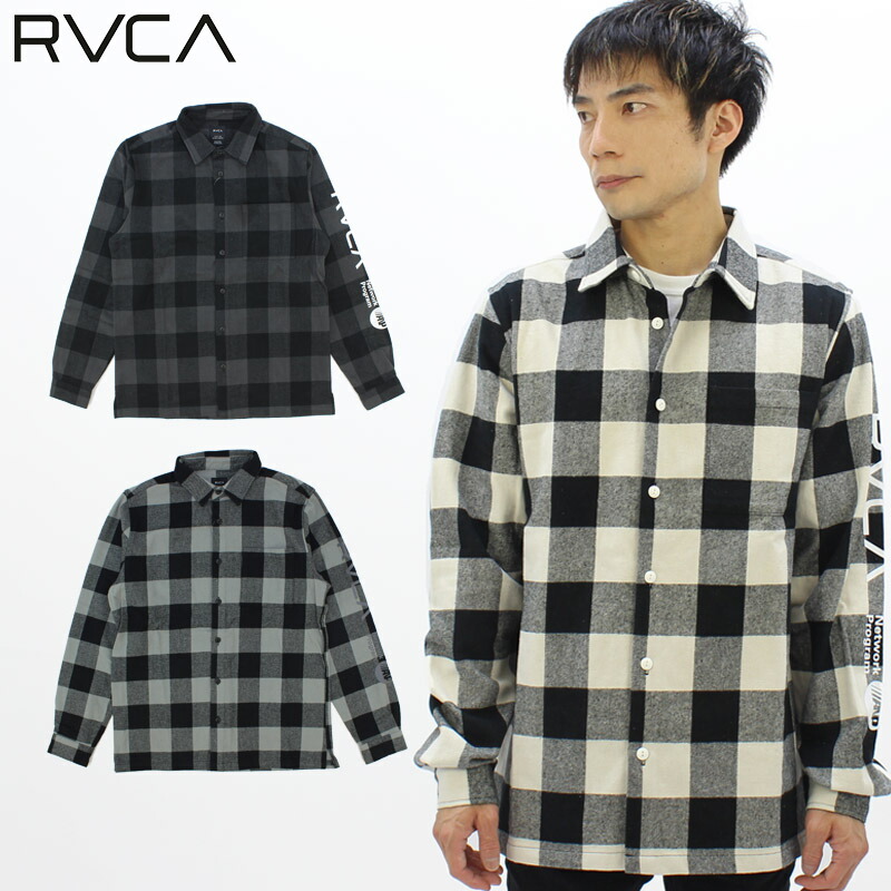 ルーカ RVCA RVCA メンズ RVCA SHIRT メンズ 長袖 ロングスリーブシャツ BC042-142 フランネルシャツ 男性