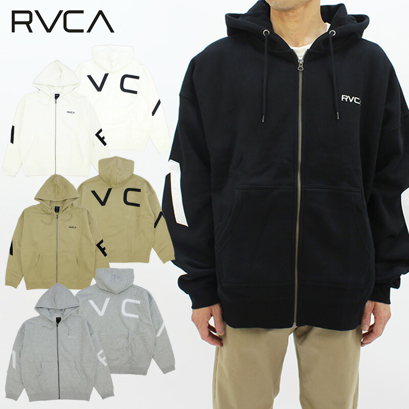 ルーカ RVCA FAKE RVCA ZIP HOODIE メンズ ジップアップ スウェット フーディー フルジップ トレーナー 長袖 男性 bd042-157
