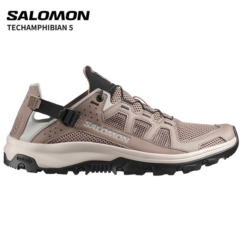 サロモン メンズ 速乾 通気性 ウォーターシューズ SALOMON テックアンフィビアン 5 TECHAMPHIBIAN 5 Walnut / Wrought Iron / Black L49104200