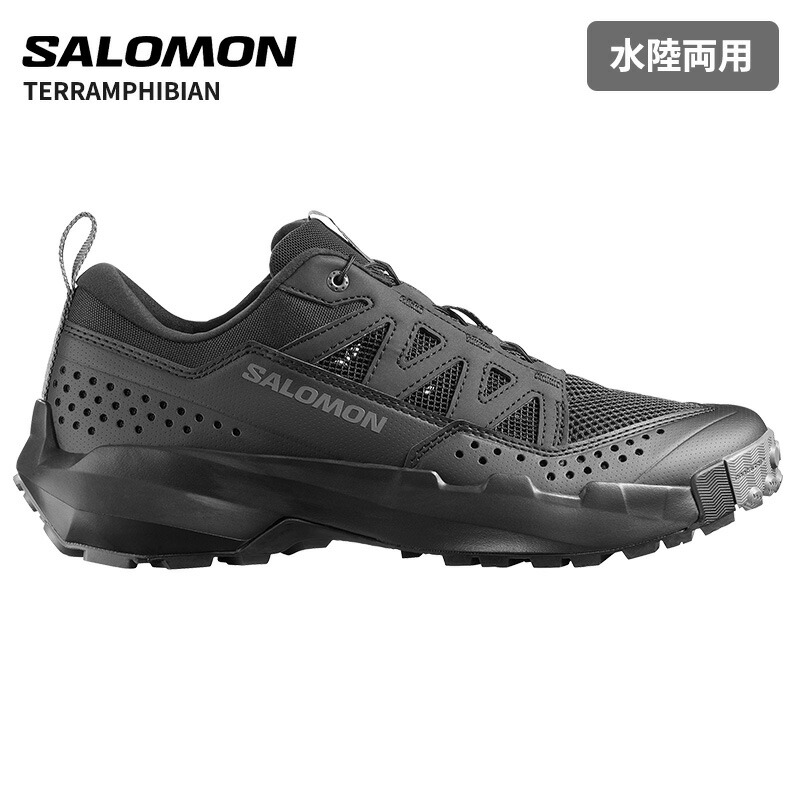 サロモン メンズ 速乾 通気性 ウォーターシューズ SALOMON テランフィビアン TERRAMPHIBIAN Black / Black / Castlerock L49144000