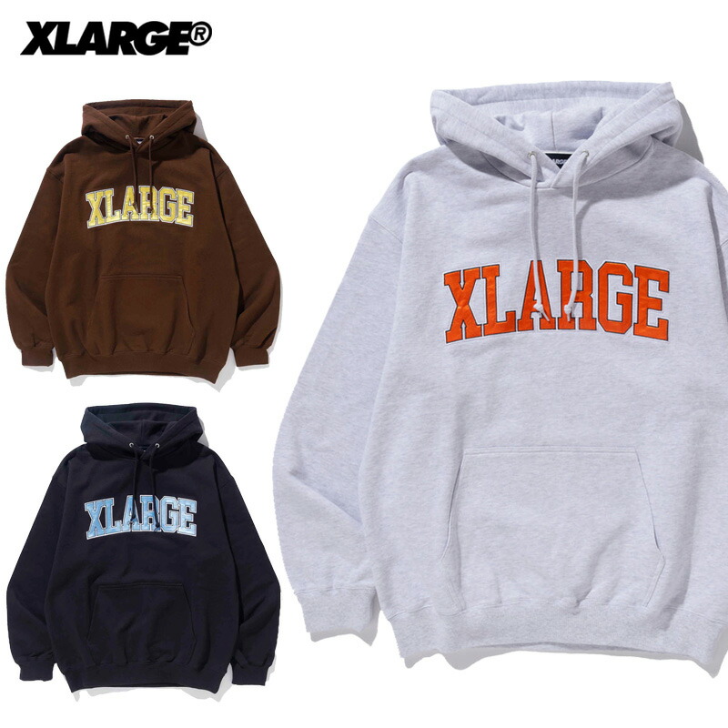 Xla パッチワークパーカー グレー M XLARGE エクストララージ XLARGE 全2色 エクストララージ パーカー PATCHWORK PULLOVER