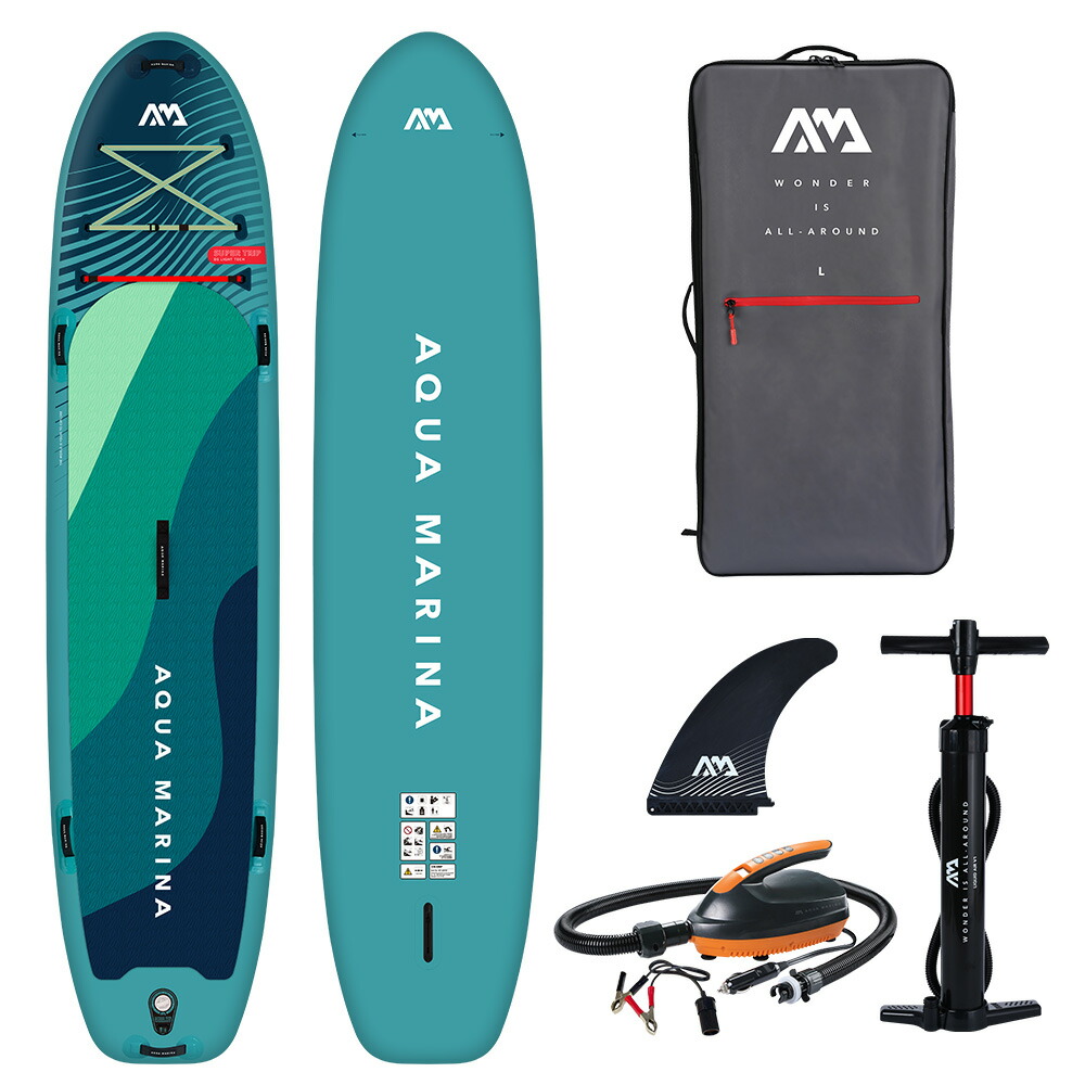AQUA MARINA(アクアマリーナ) SUPER TRIP スーパートリップ SUP(スタンドアップパドルボード) インフレータブル パドル・電動ポンプ 12’6” (381cm)