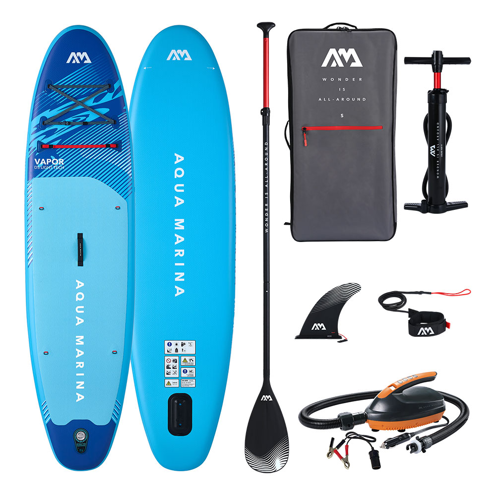 【SS継続期間中P3倍】 AQUA MARINA(アクアマリーナ)VAPOR ヴェイパーSUP(スタンドアップパドルボード)インフレータブル パドル・電動揚水機