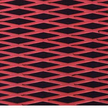 HYDRO-TURF ツートン汎用トラクションマット（テープ付き） カットダイヤ BLACK/RED