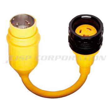 MRINCO(マリンコ) ピッグテールアダプター 121A 50A 125V/250V雄→30A 125V雌