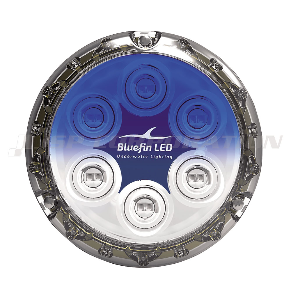 【SS継続期間中P3倍】 BlueFin LED(青碧フィン)水中点火装置 Piranha P12デュアル色つや 白/青 12/24V相応う