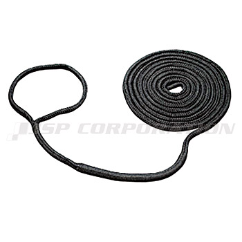 アイ付き係留索(ショック防止付き) ブラック φ32mm×10m|ネオネットマリン店