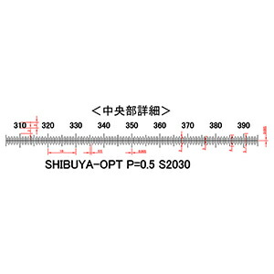 【 硝子 標準尺度規模(No.S2030) 】700粍 1400等分 線幅0.005粍