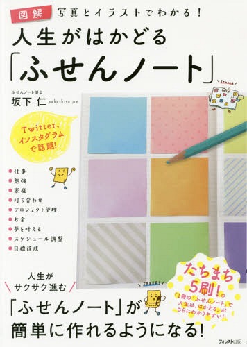 書籍のメール便同梱は2冊まで 人生がはかどる ふせんノート 図解写真とイラストでわかる 本 雑誌 坂下仁 著 Marcsdesign Com