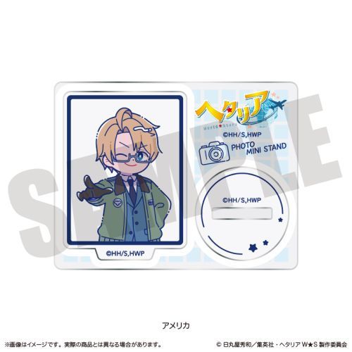 【MENEGI】アニメ 「ヘタリア World★Stars」 にゅ〜とろ フォトミニスタンド D アメリカ【2025年7月発売】[グッズ]画像