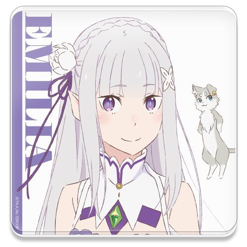 【アズメーカー】Re:ゼロから始める異世界生活 アクリルコースター エミリア & パック【2025年5月発売】[グッズ]画像