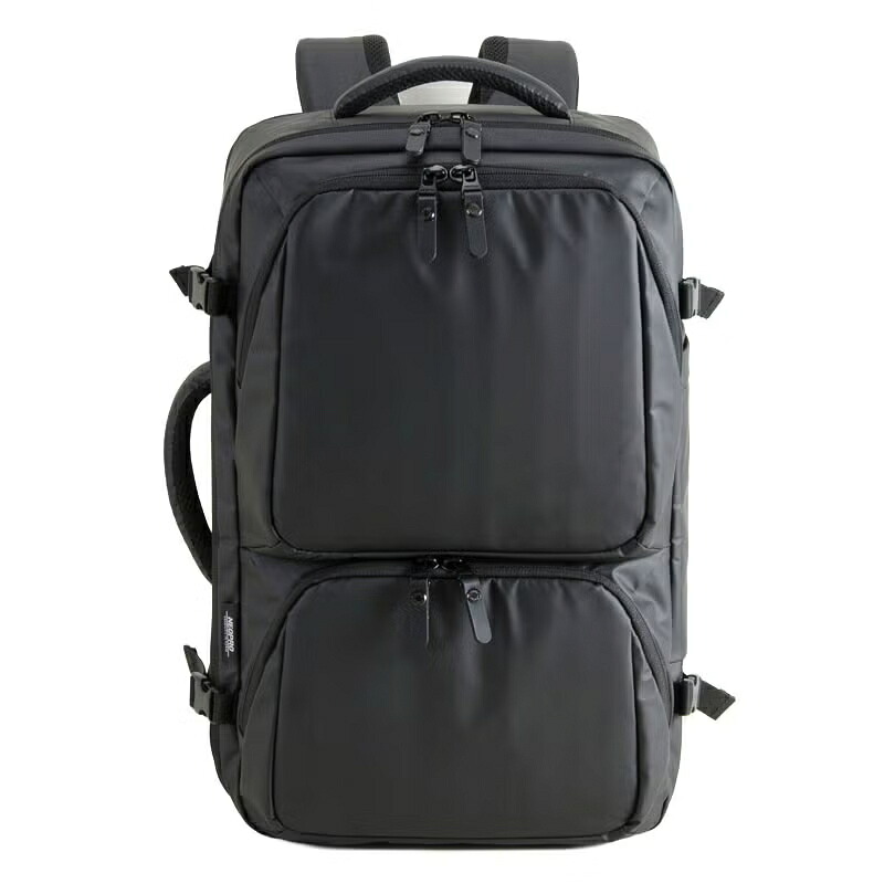 NEOPRO COMMUTE LIGHT 2ポケットスクエアバックパック メンズ ナイロン210HD キャリーオン 防滴 持ち手 かっこいい カジュアル 軽量 通勤 新卒 仕事 ノートPC PC収納 タブレット収納 ビジネスリュック ビジネスバッグ ネオプロ コミュートライト ブラック B4サイズ end-2-355|NEP ネップ メンズ館