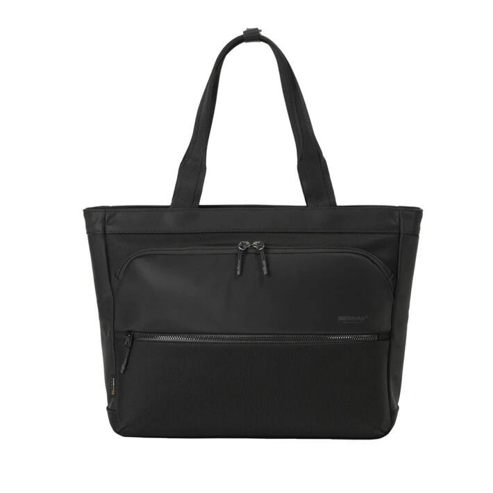 BERMAS バーマス CITYSCAPE 横型トートバッグ 男女兼用 ナイロン 13インチPC対応 キャリーオン 軽量 撥水 防汚 YKKファスナー ビジネス ビジカジ カジュアル ビジネストート トートバッグ ビジネスバッグ 大容量 A4サイズ 通勤 通学 出勤 出張 仕事 B4サイズ ブラック 60692