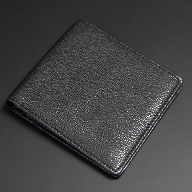 楽天市場 財布 メンズ 二つ折り日本製 薄マチ 薄い 小型 極小 薄型 スリム コンパクト二つ折り財布メンズ本革 小銭入れなしカード入れなし 純札入れ ヤギ革 山羊革 ゴートレザー 男性用 紳士用 軽量 柔らかい ブランド眞砂 ブラック Nep ネップ メンズ館