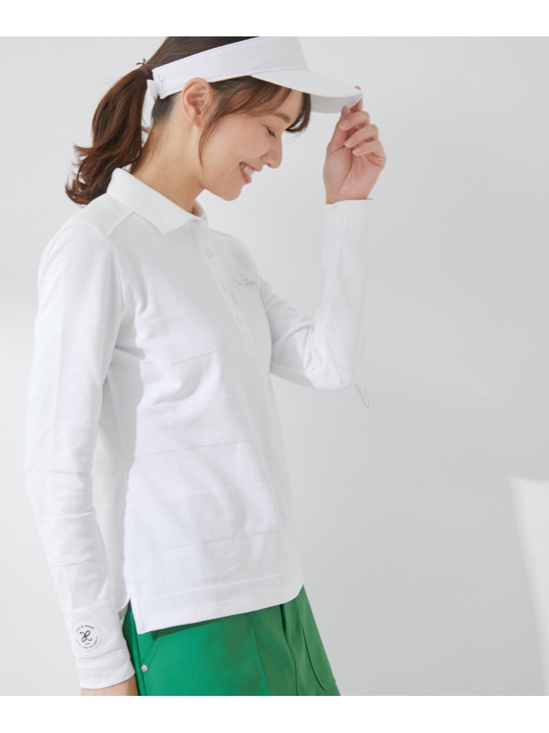 【SALE／50%OFF】【UV】【吸水速乾】クールマックスリンクス長袖ポロ JUN&ROPE' ジュンアンドロペ トップス ポロシャツ ネイビー ホワイト【RBA_E】【送料無料】[ Fashion]｜JUN＆ROPE