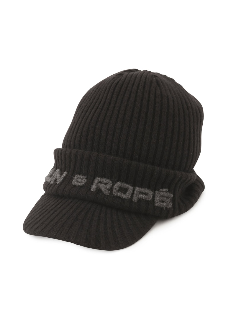 ツバ付き添い人編み物旗がしら JUN\u0026ROPE\u0027 ジュンアンドロペ 鳥打ち帽 編み物帽・ビーニー カーキ緑であること 黒いこと 白いこと【貨物輸送無料】[ Fashion] バッグ・小物・ブランド雑貨-ニット帽