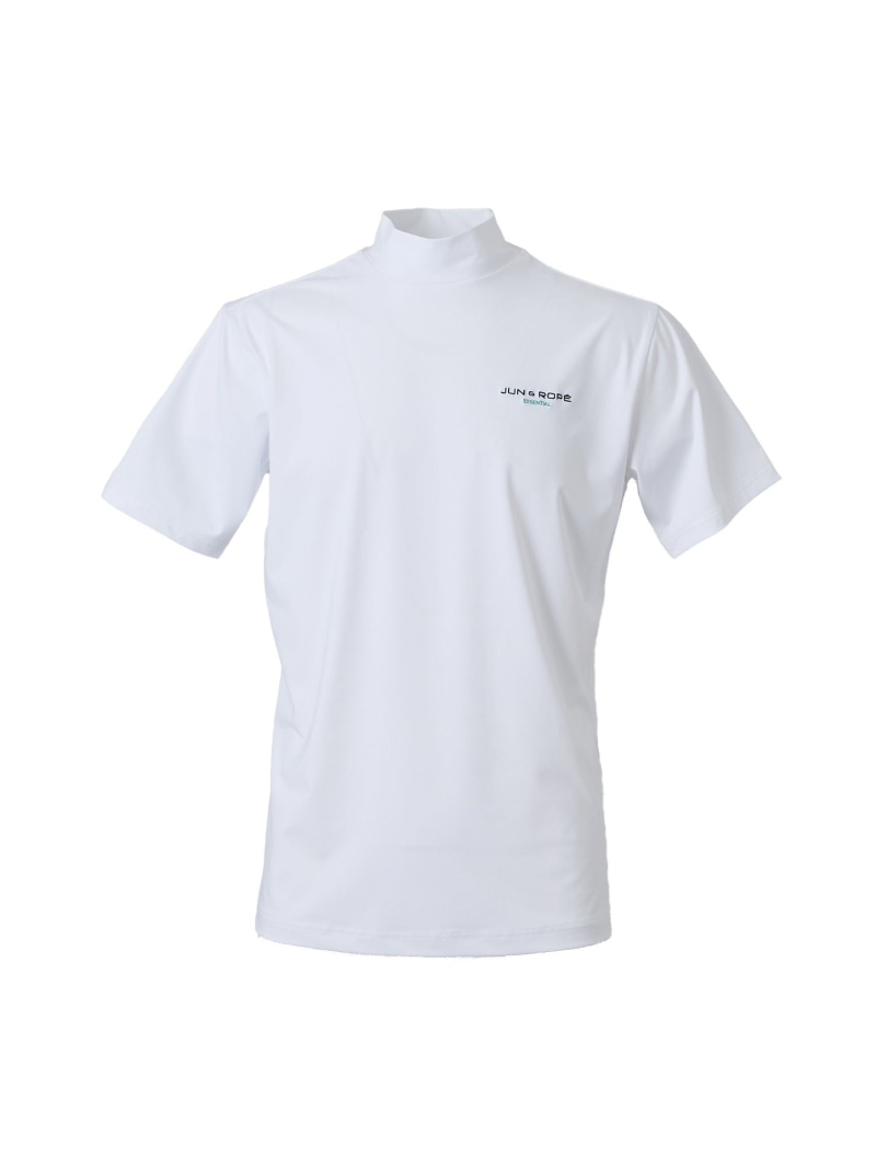 【ESSENTIAL】半袖モックネックシャツ/UV・吸水速乾 JUN&ROPE' ジュンアンドロペ トップス カットソー・Tシャツ ホワイト ブルー ネイビー ブラック【送料無料】[ Fashion]