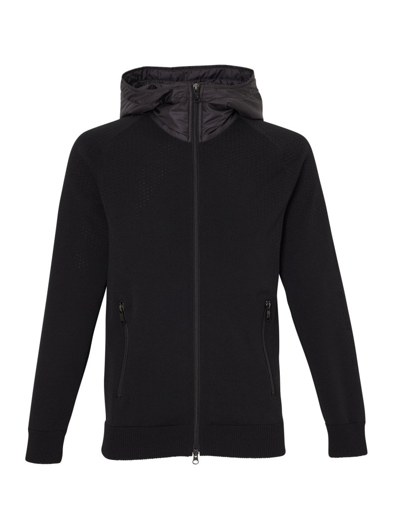 【SALE／50%OFF】【NOIR】ニットパーカージャケット JUN&ROPE' ジュンアンドロペ トップス パーカー・フーディー ベージュ ブラック【RBA_E】【送料無料】[ Fashion]｜JUN＆ROPE