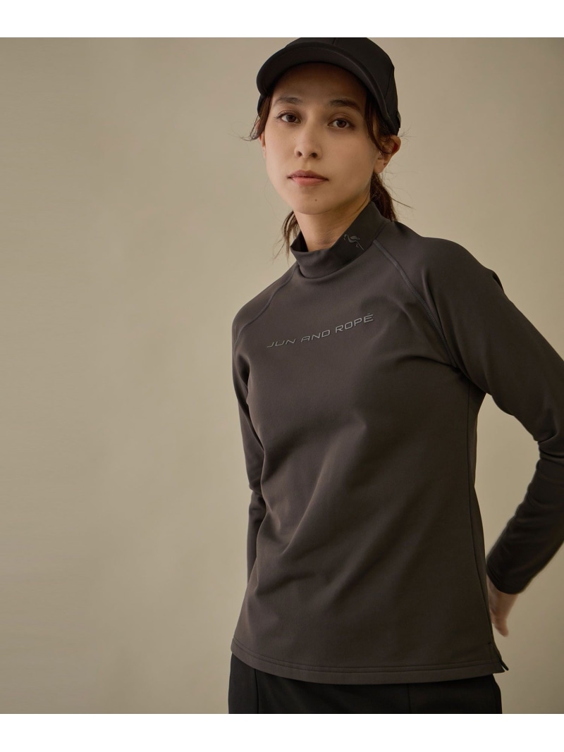【NOIR】ウォームキーパーハイネック長袖トップス/保温 JUN&ROPE' ジュンアンドロペ トップス カットソー・Tシャツ ブラック グレー ベージュ ホワイト【送料無料】[ Fashion]