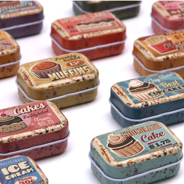 楽天市場】スライド缶ケース ミニブリキメタルボックス 5個セット ふた