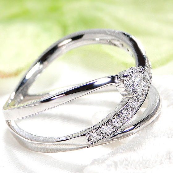 Pt950ダイヤモンド ピンキー リングプラチナ ダイヤモンドリング 指輪