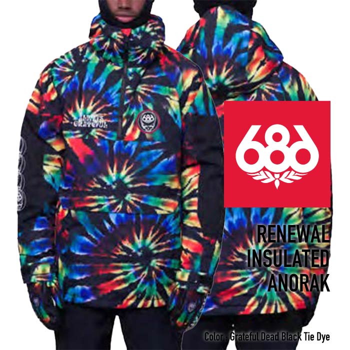 楽天市場】2023-24 686 MEN'S WATERPROOF HOODY Grateful Dead Black
