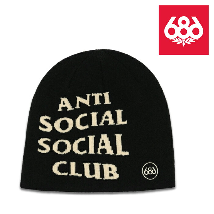 レビューでクーポン★[日本正規品] スノーボード スキー ビーニー シックスエイトシックス 686 ASSC SKULLY BEANIE Assc Black メンズ レディース 25-26 4,505円