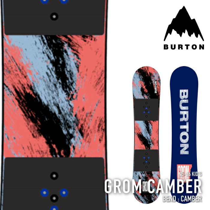 レビューでクーポン★[日本正規品] スノーボード 板 バートン BURTON GROM CAMBER グロム キッズ ユース こども 25-26