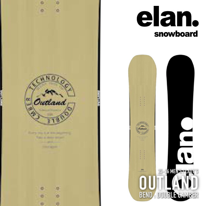 レビューでクーポン★日本正規品 スノーボード 板 エラン ELAN OUTLAND Sand Khaki アウトランド メンズ レディース 25-26