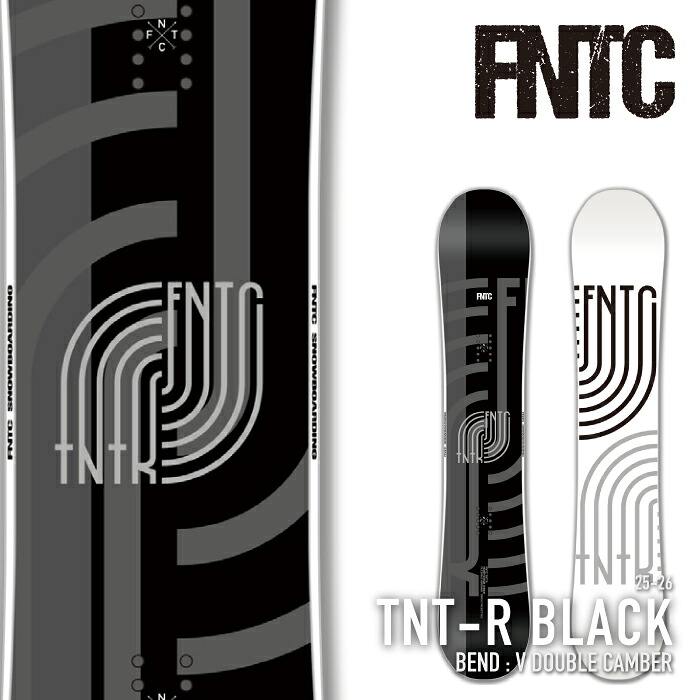 レビューでクーポン★[日本正規品] スノーボード 板 エフエヌティシー FNTC TNT R Black ティーエヌティー アール メンズ レディース 25-26