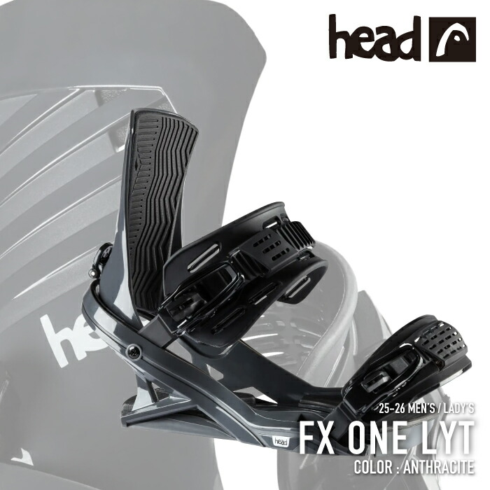 レビューでクーポン★日本正規品 スノーボード ビンディング ヘッド HEAD FX ONE LYT Anthracite エフエックス ワン ライト バインディング メンズ レディース 25-26