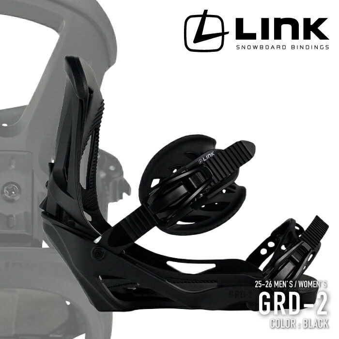 スノーボード ビンディング ブラック LInK GRD-2 LINK（リンク） ジーアールディーツー GRD-2 (0035281829 BLACK) 23-24