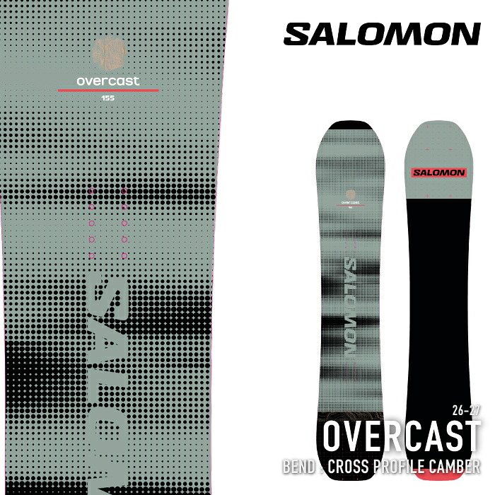 レビューでクーポン★[日本正規品] スノーボード 板 サロモン SALOMON OVERCAST オーバーキャスト メンズ レディース 26-27｜Ne.S.T