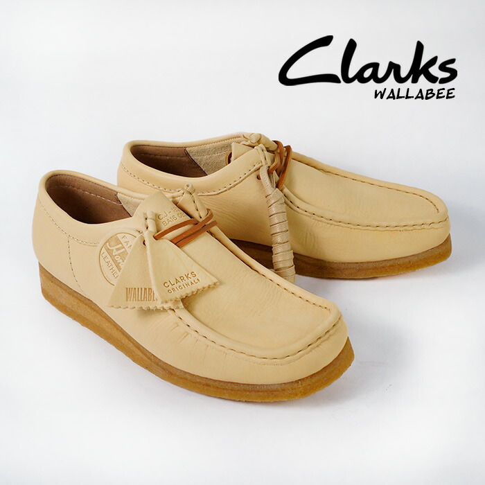 クラークス ワラビー ライトタン UK8 CLARKS Clarks Wallabee Light Tan Combi 20SP-I（クラークス ワラビー-タン