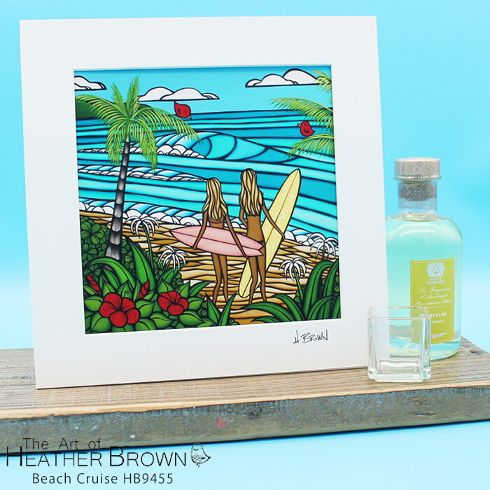 ラスト1点 ヘザーブラウン Hawaii 約51cm 約41cm大きいサイズ Heather アートプリント Of Hb91p Flowers 絵画 Brown