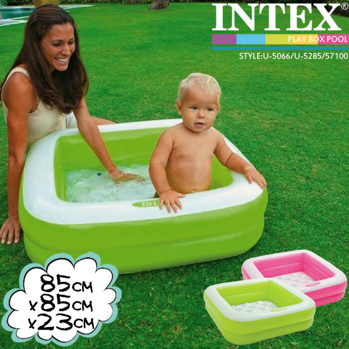 数量限定アウトレット最安価格 インテックス ビニールプール INTEX プレイボックスプール U-5066 57100NP 小型プール 85×85× 23cm