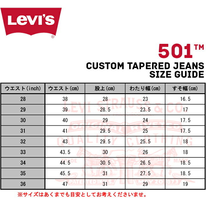 levis jeans size