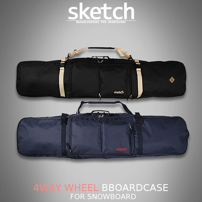 ウィールスノーボードケース Sketch 4way Board Case Wheel キャスター ケース コロコロ スケッチ スノーボード バッグ ボードケース メンズ ユニセックス レディース ローラー付き 最大95 Offクーポン 4way