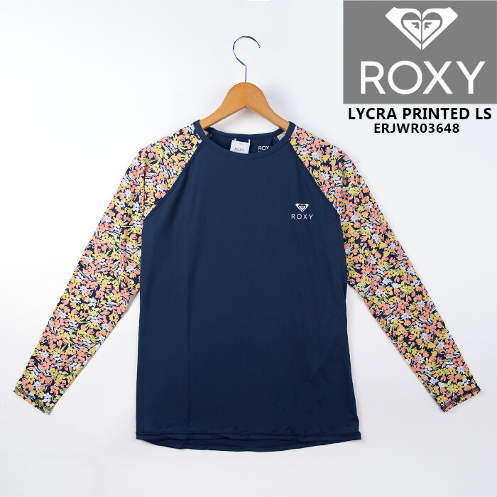 レビューでクーポン★ロキシー 女性用 長袖 ラッシュガード ROXY LYCRA PRINTED LS Rash Guard ERJWR03648 Mood Indigo Ditsy Love UVカット UPF50+ ウーマンズ レディース サーフィン 海水浴 プール 日焼け アウトドア