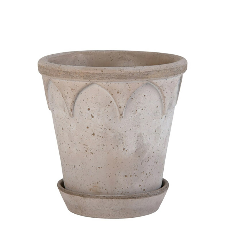 楽天市場】Bergs Potter 植木鉢 Daisy グレー φ25cm 受け皿付き 素焼き