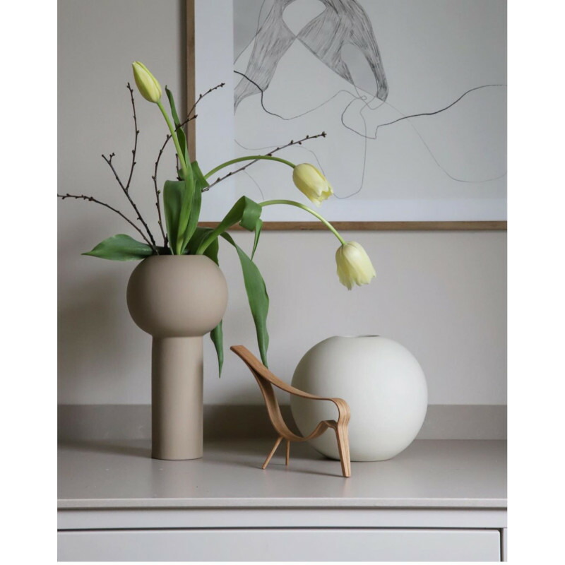 Cooee Design 花瓶 ピラー フラワーベース 32cm サンド おしゃれ 陶器