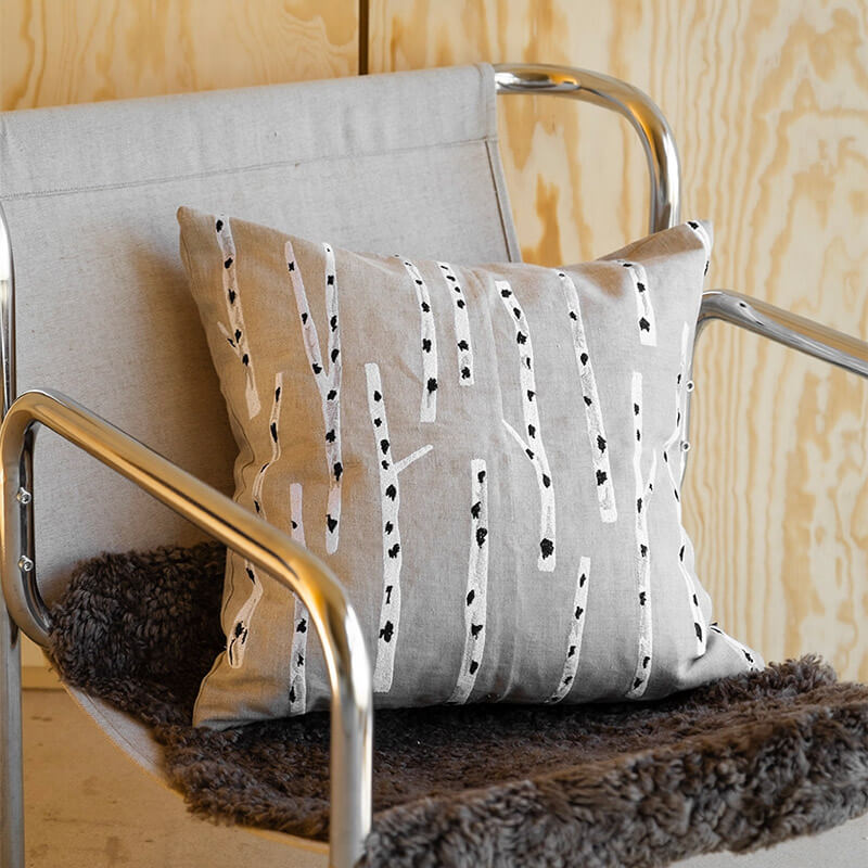 楽天市場】Fine Little Day モミの木柄 クッションカバー 麻 コットン