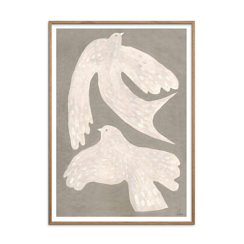 【サイズが増えました】デンマーク THE POSTER CLUB ポスター 2羽の鳥 30x40cm 50x70cm 北欧 おしゃれ インテリア インテリア雑貨 鳥 アート アートポスター 30 40 50 70 絵画 絵 壁掛け nest