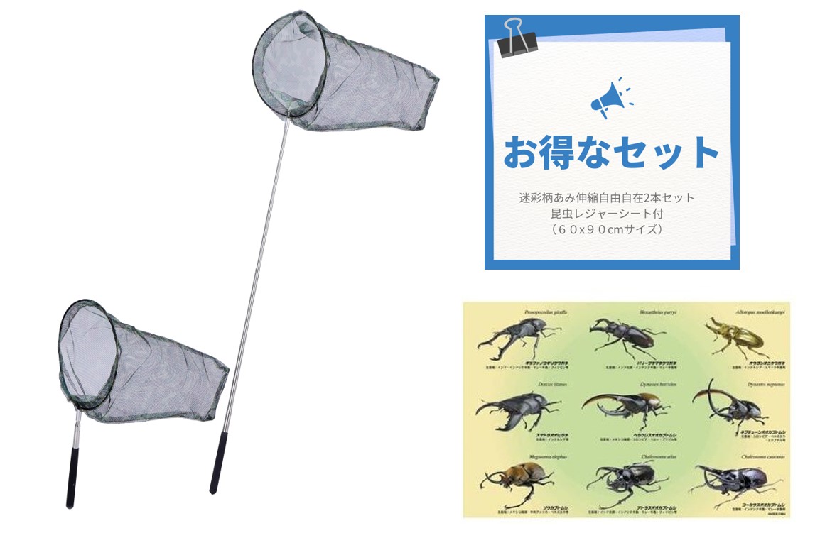 楽天市場】【企業様宛限定商品】伸縮式虫取り網新むし・とって