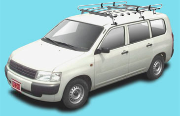 トヨタ パクシス ホワイト バン ルーフラック付き 楽天市場】◇ROCKYルーフキャリアZMシリーズ サクシード・プロボックス