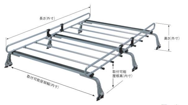 ◆ROCKYルーフキャリアZMシリーズ NT450アトラス FEA・FGA系 標準Wキャブ ZM-321M