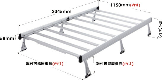 ◆ROCKYルーフキャリアSAシリーズ タウンボックス DA64W系 ハイルーフ SA-21H