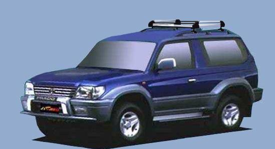 ■TUFREQ ルーフキャリア ランドクルーザープラド RZJ95W/KZJ95W/KDJ95W/VZJ95W ３ドア/ルーフレール付車用/Hシリーズ 長さ：ショート HR42+｜NET部品館